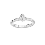 Solitaire diamant poire Ornella 0.20 carat or blanc